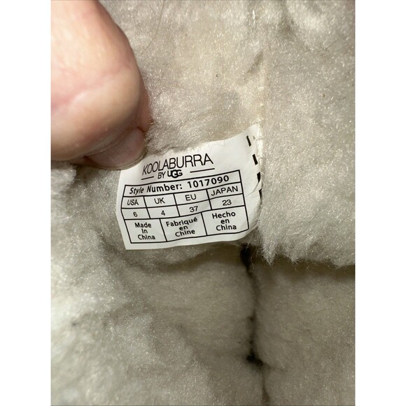 Koolaburra By UGG Boots Womens Sz 6 Short Shearling Winter 1017090 Brown Suede - Picture 7 of 8